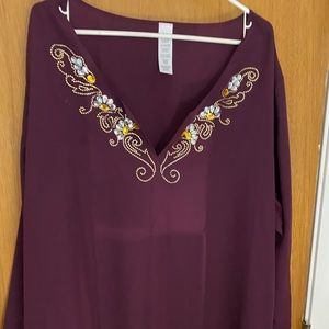 Plus size decorative blouse